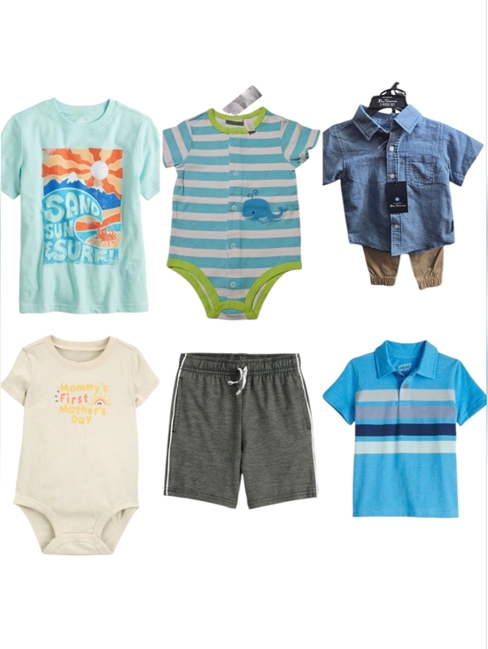 Other - Bundle Lot Baby Boys Short Sleeve Shirts Size 12 Months